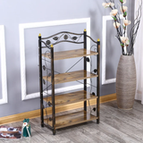 5-Layer Wooden & Metal Storage Rack