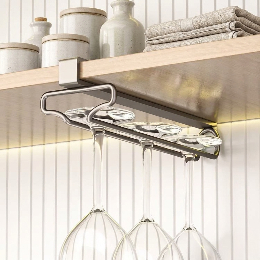 Under-Cabinet Single Wine Glass Holder