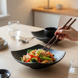 1pc Stoneware Black Sizzling Bowl