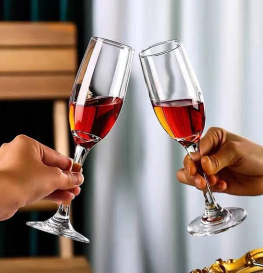 Slim 210ml clear wine glass for elegant wine serving