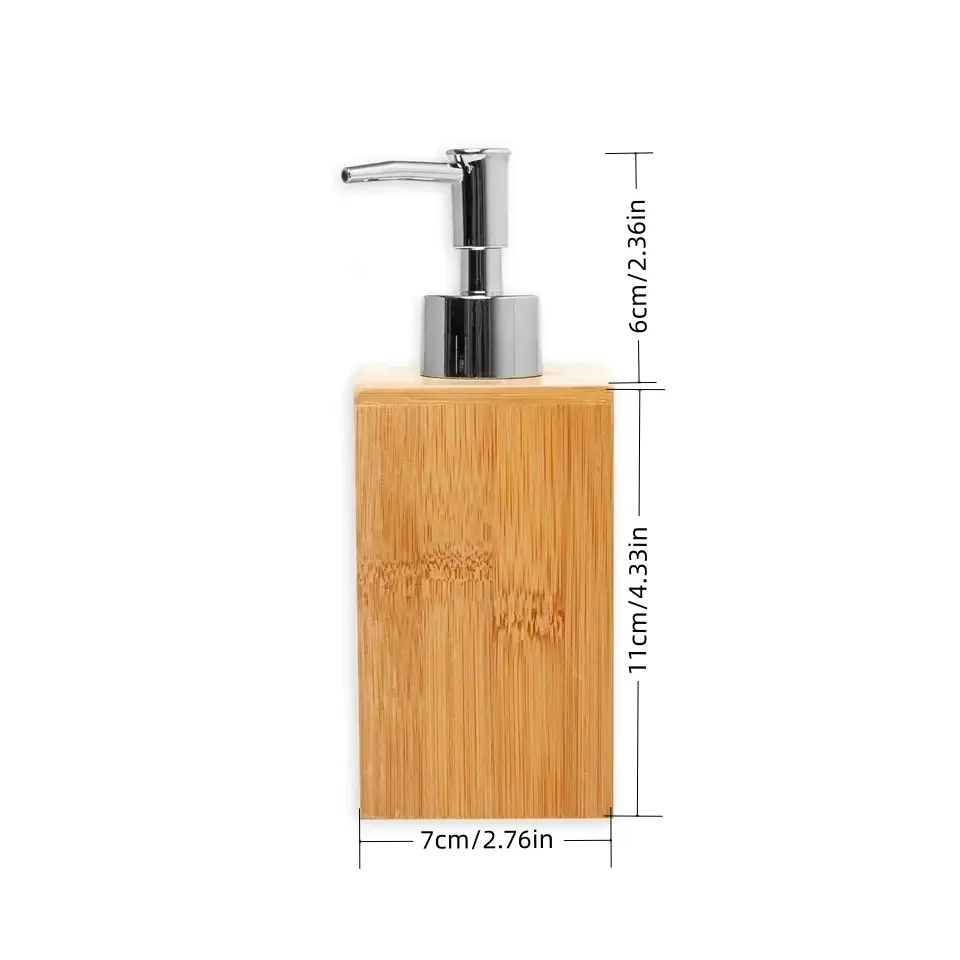 Eco-Friendly Bamboo Soap Dispenser 2 Piece Set