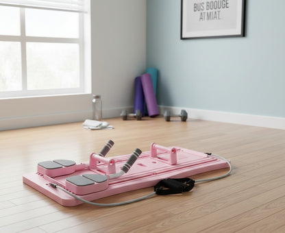 Multifunctional Pilates Board with Ab Wheel