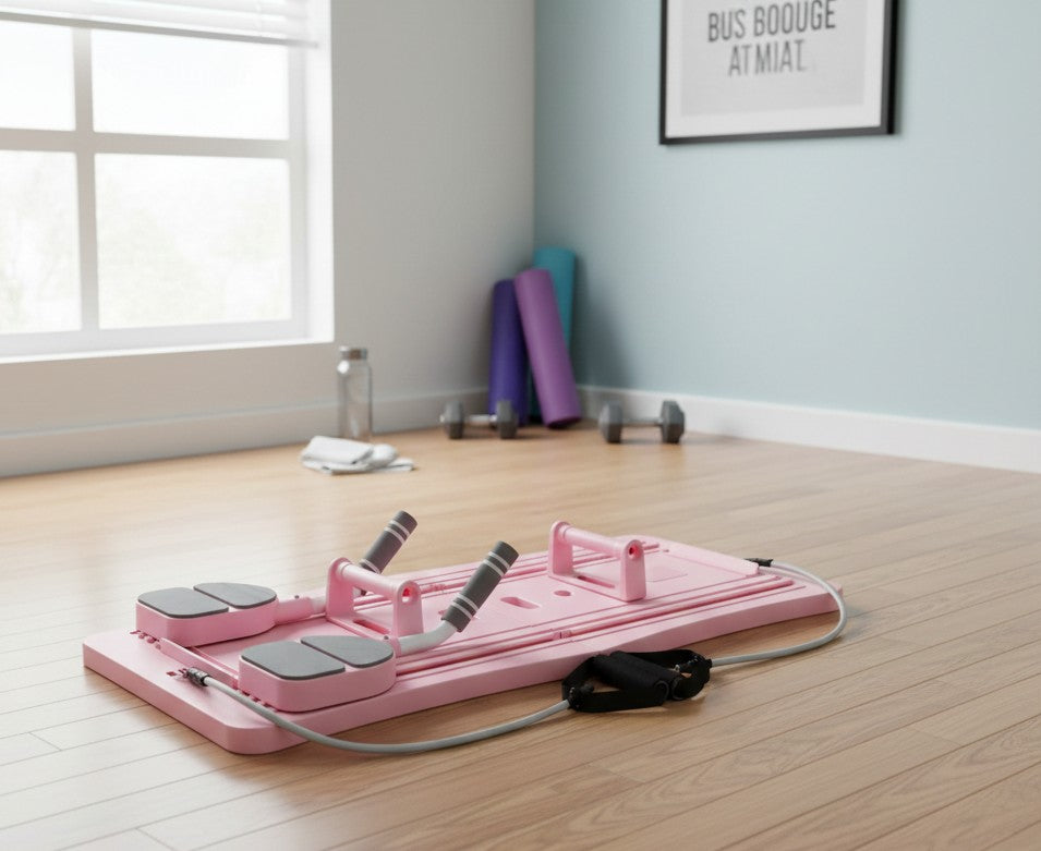 Multifunctional Pilates Board with Ab Wheel