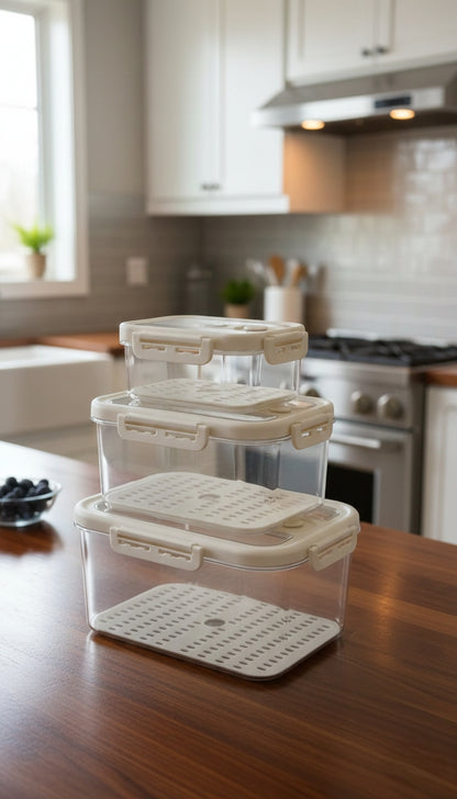 4-Piece Acrylic Fridge Organizer Set
