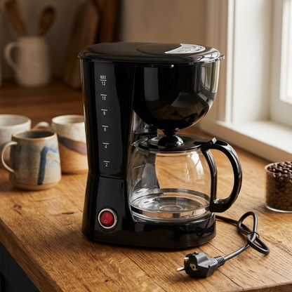 Compact coffee maker for quick and easy home coffee brewing