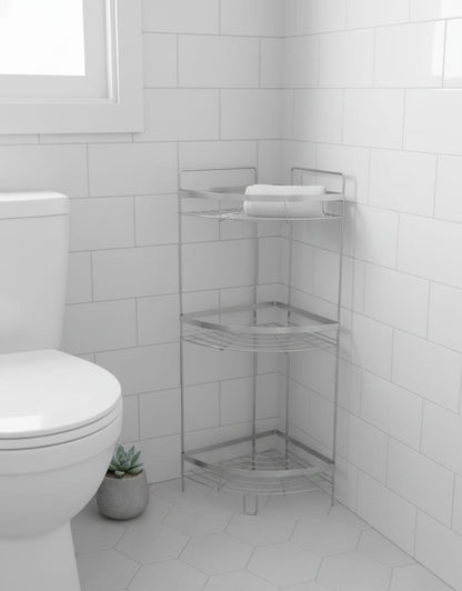 Triangle 3-Layer Silver Shelf