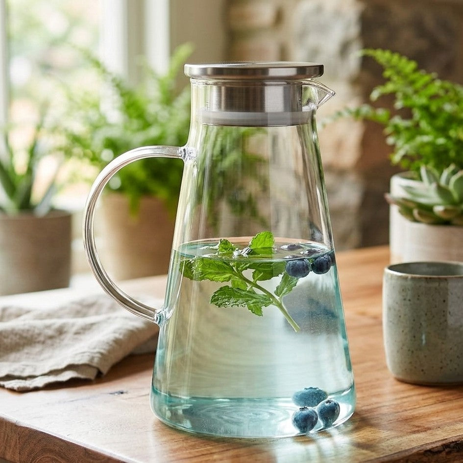 Borosilicate Glass Jug 1.9L Heat Resistant Pitcher