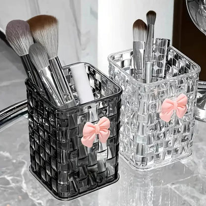 2Pcs Acrylic Makeup Brushes Organizer