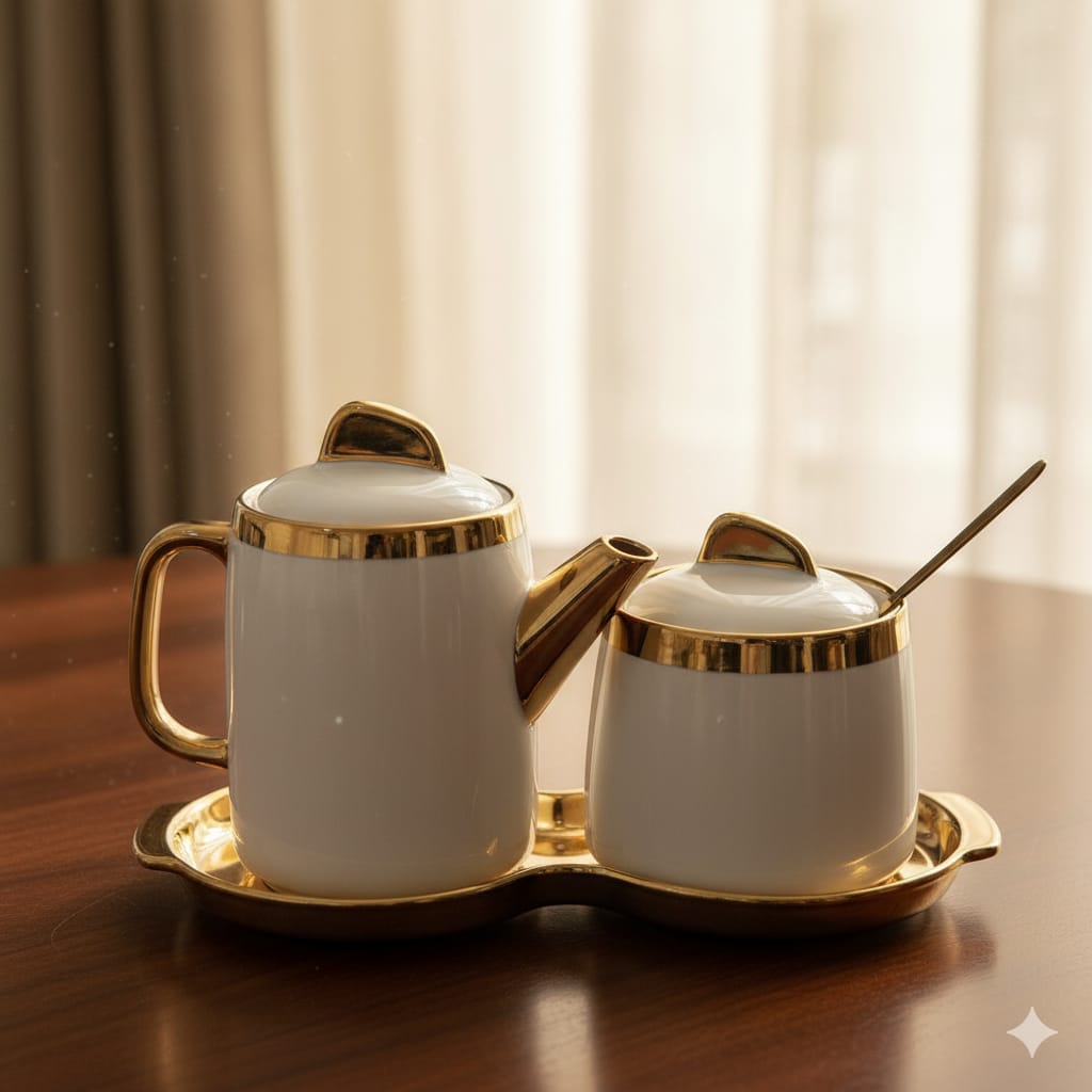 2Pc Kettle And Sugar Dish