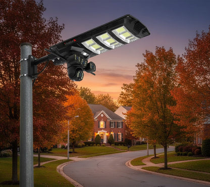 1000W Solar Street Light with 4G AI PTZ Triple Camera