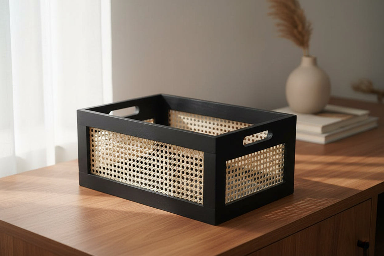 Bamboo Crate Storage Box