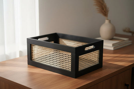 Bamboo Crate Storage Box