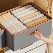 Foldable Double Compartment Closet Organizer With Divider
