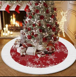 Christmas Tree Rug Snowflake Carpet Mat