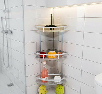 3 Layer corner bathroom organizer anti rust no drilling