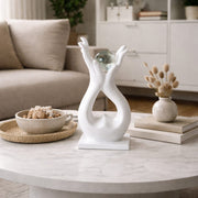 Handmade abstract ceramic sculpture decorative piece for coffee table, TV stand, or office décor