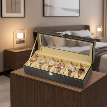 6 Slot Watch Organizer Storage Box