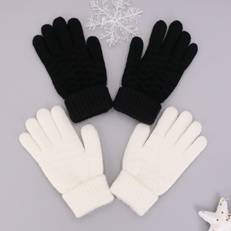 Warm wool Knitted Kid's Touchscreen Gloves