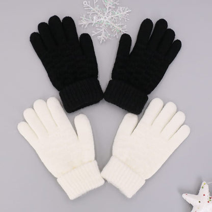 Warm wool Knitted Kid's Touchscreen Gloves