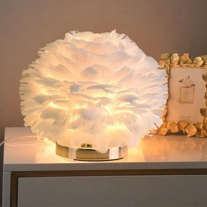 Feather Bedside Decorative Lamp