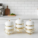 3Pcs Ceramic Deco Canister Set