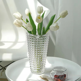 Conical Rainbow Glass Vase