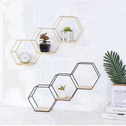 Hexagon Wall Shelf Rack
