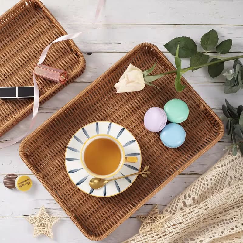 3-in-1 Rattan Trays/Wicker Baskets