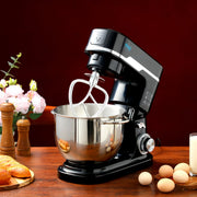3 in 1 stand mixer with 7.0L stainless steel bowl, 1500W power, and planetary mixing system for baking and dough preparation.