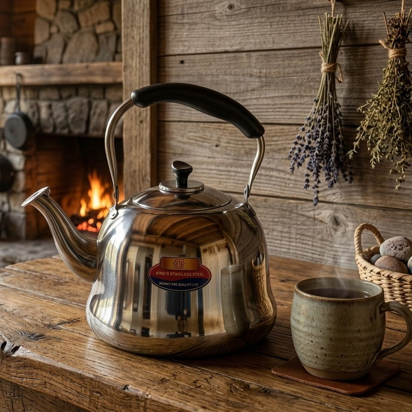 Stainless Steel Whistling Tea Kettle Gooseneck