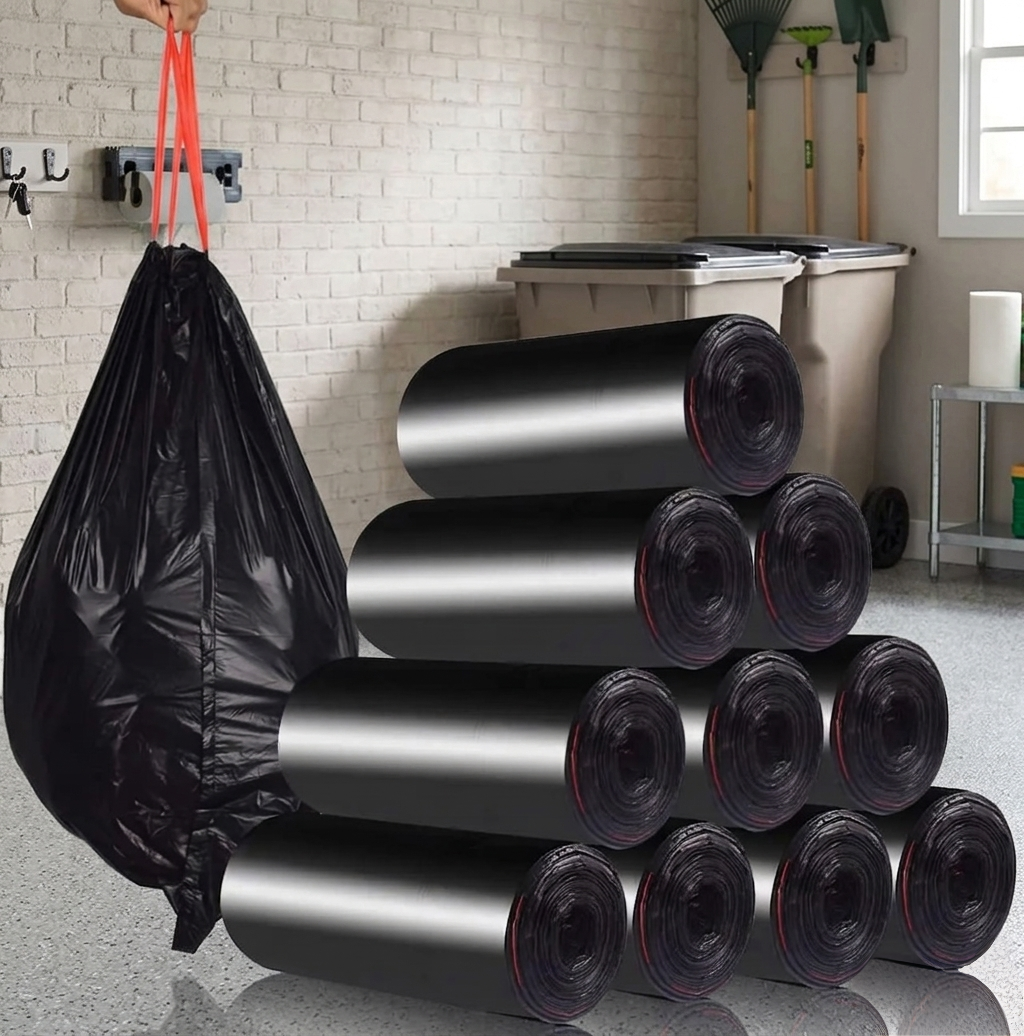 100 Piece Drawstring Trash Bags