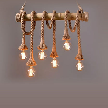 Pendant Lamp Rope Light E27 – 6 Holders, PL RP08-06