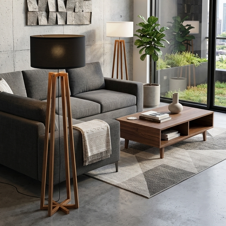 Wooden Floor Lamp