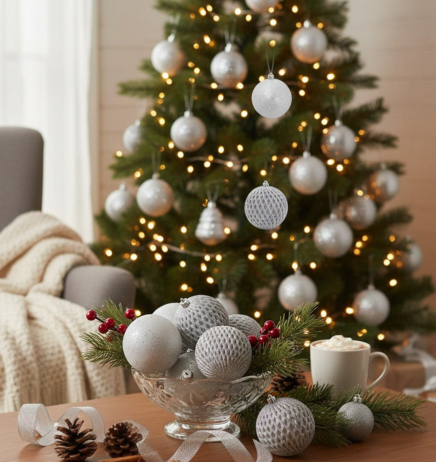 12Pc Christmas Ball Ornament Set