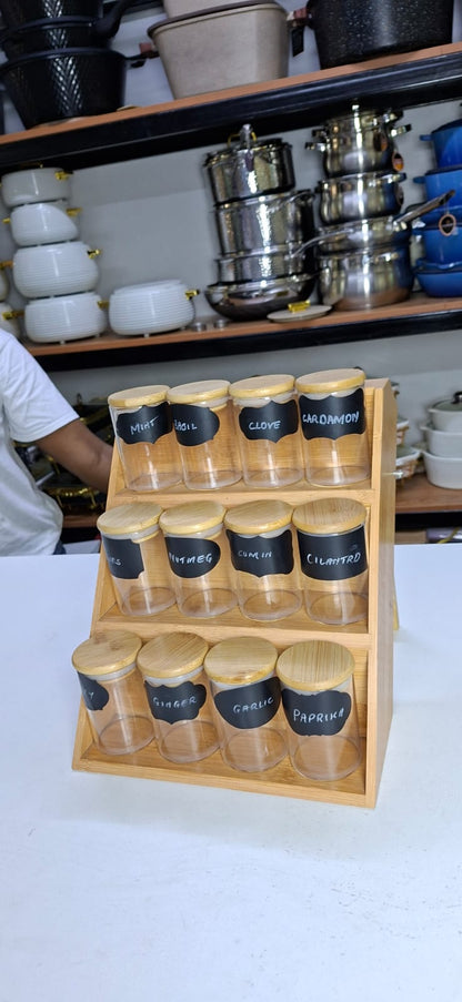 3 Tier Bamboo Spice Rack