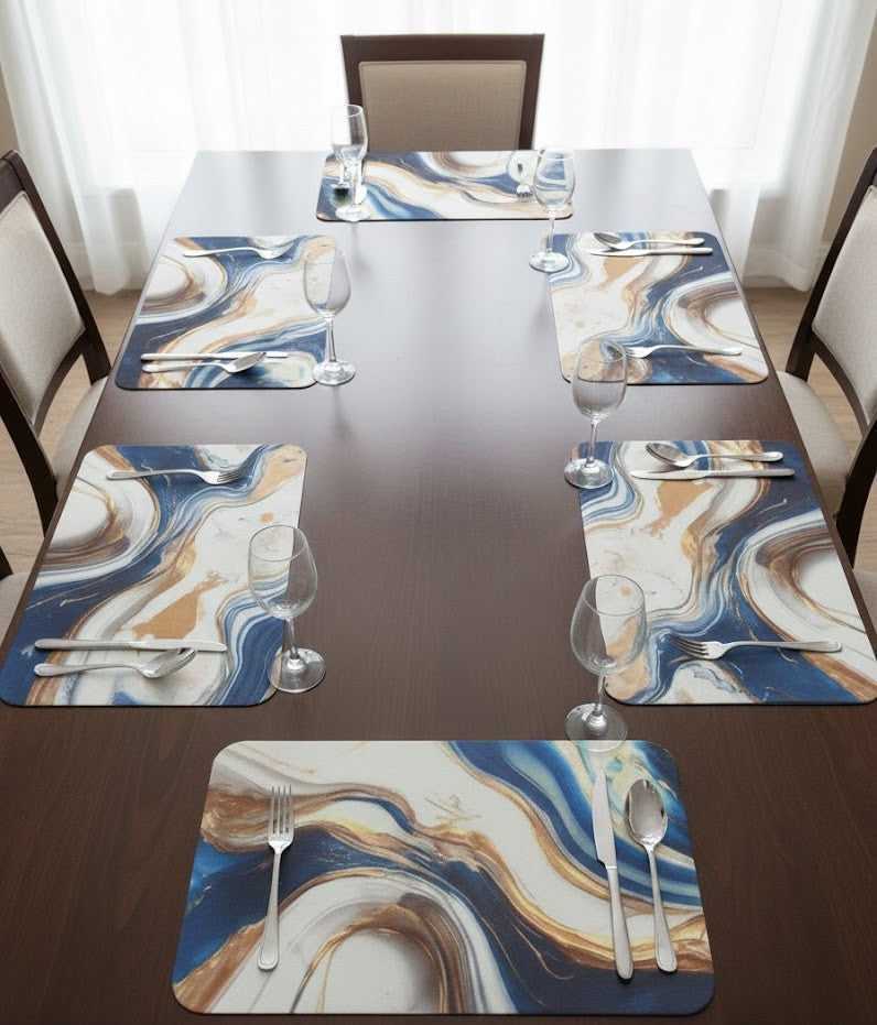 6Pc Marble Antislip Mat