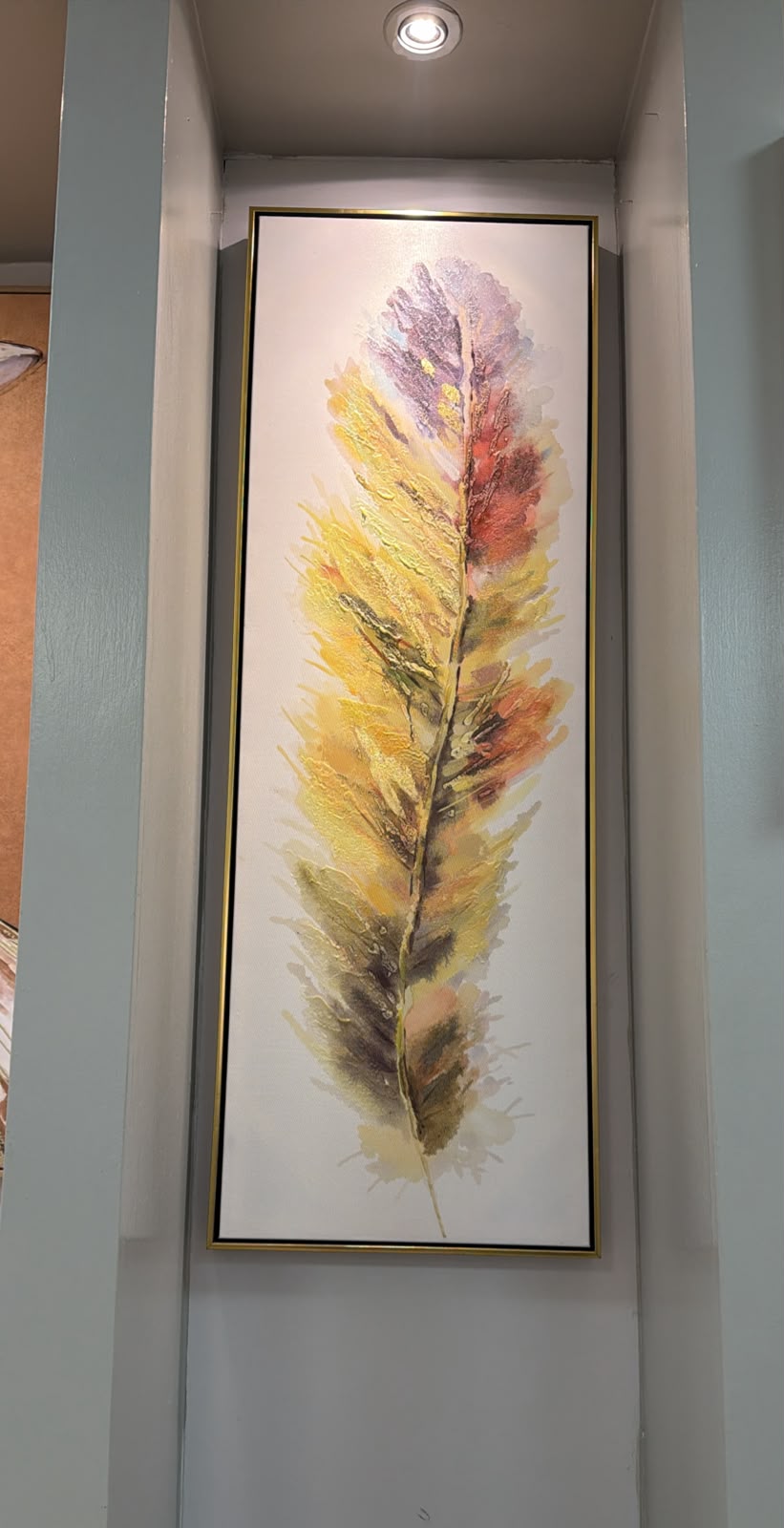 Yellow Feather Style Oil Painting 80x120cm