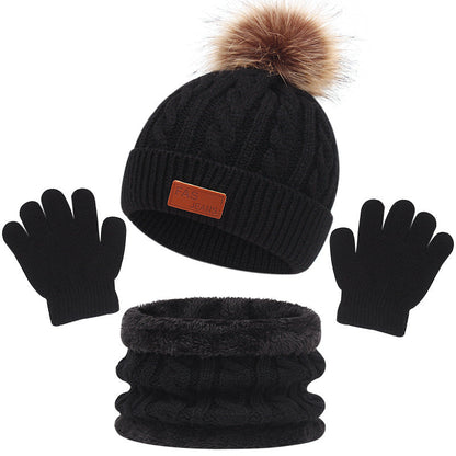 3-in-1 Winter Kids Beanies Hat, Scarf & Gloves Set