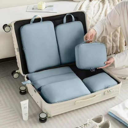 6Pc Compressible Luggage Travel Bags Set