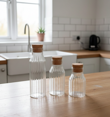Borosilicate Glass Storage Jar With Acacia Wooden Cork Lid