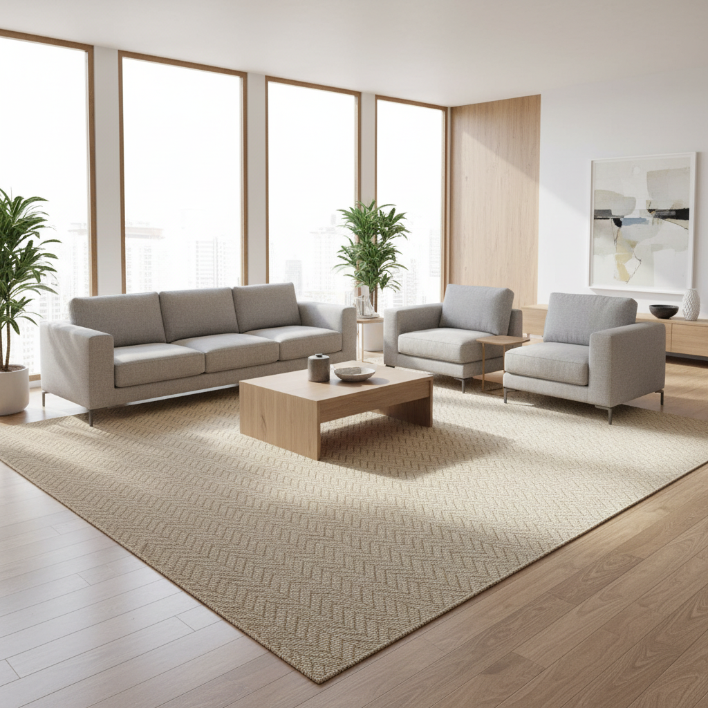 Teora Chevron Pattern Carpet Rug