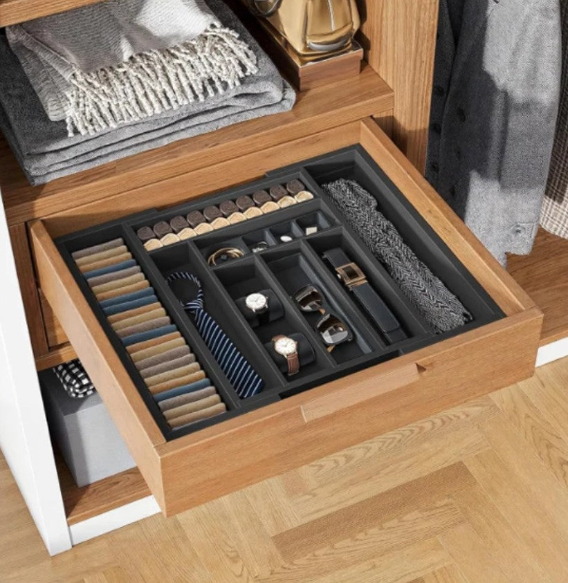 Multifunctional Bamboo Drawer Organizer