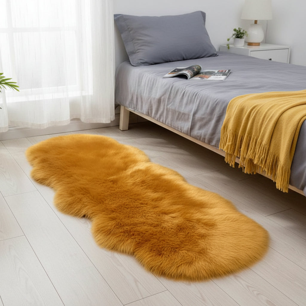 Faux Fur Carpet 60 × 180cm Irregular Shape