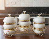 3Pc Ceramic Deco Canister Set
