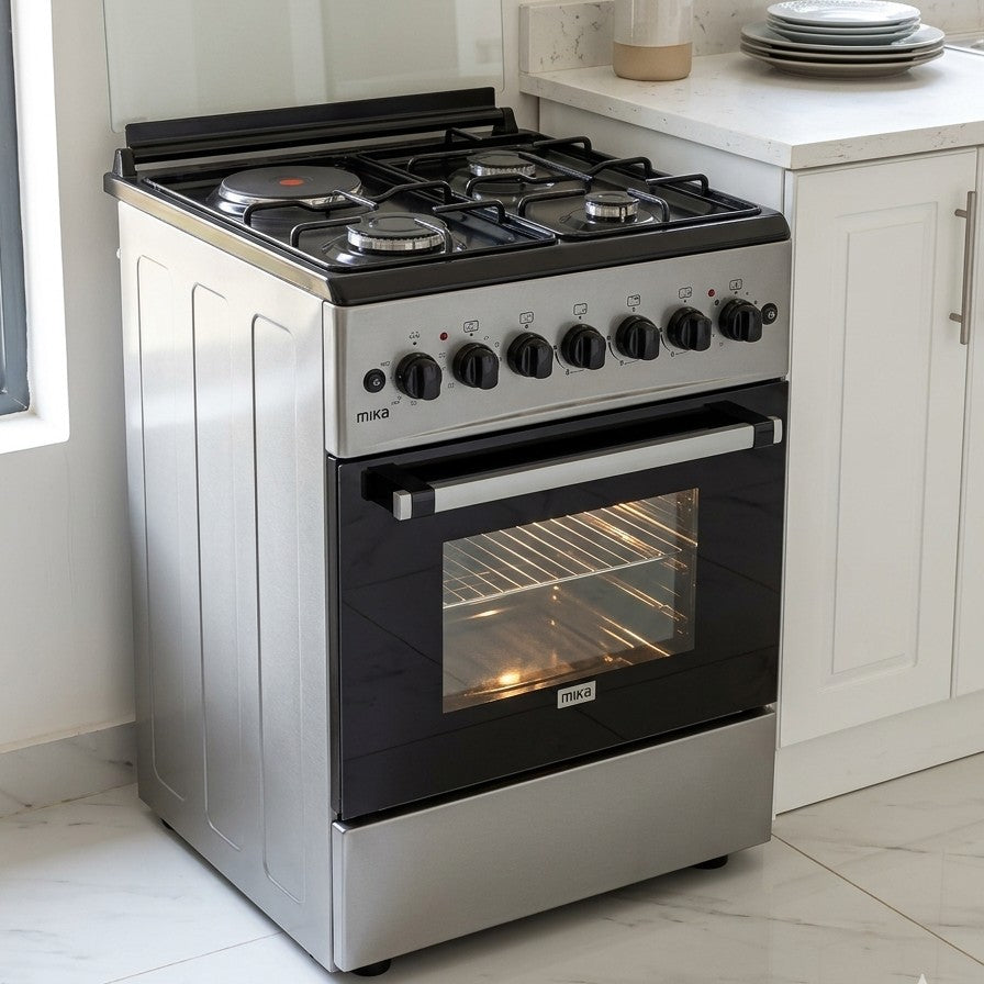 Mika Standing Cooker 3 Gas + 1 Electric with Oven and Rotisserie MST58U31E4DG