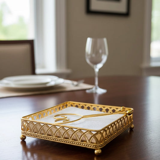 Gold napkin holder