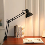 360 Degree adjustable clamp style desk lamp with flexible metal arm for reading, study, and workspaces