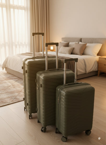 Rubber 3-in-1 Suitcase Set