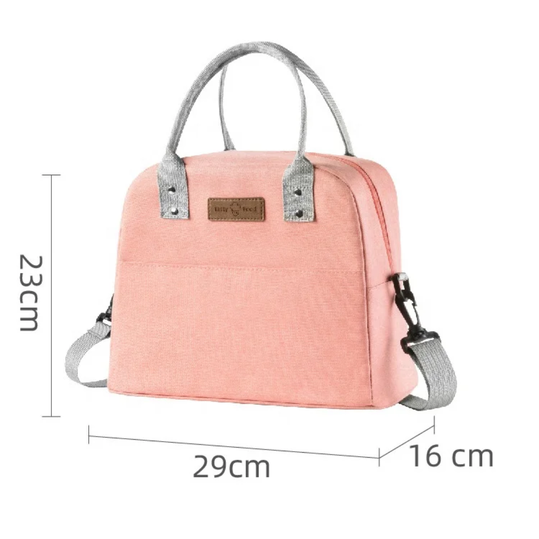 Insulated 9L Large Capacity Lunch Bag with Adjustable Shoulder Strap