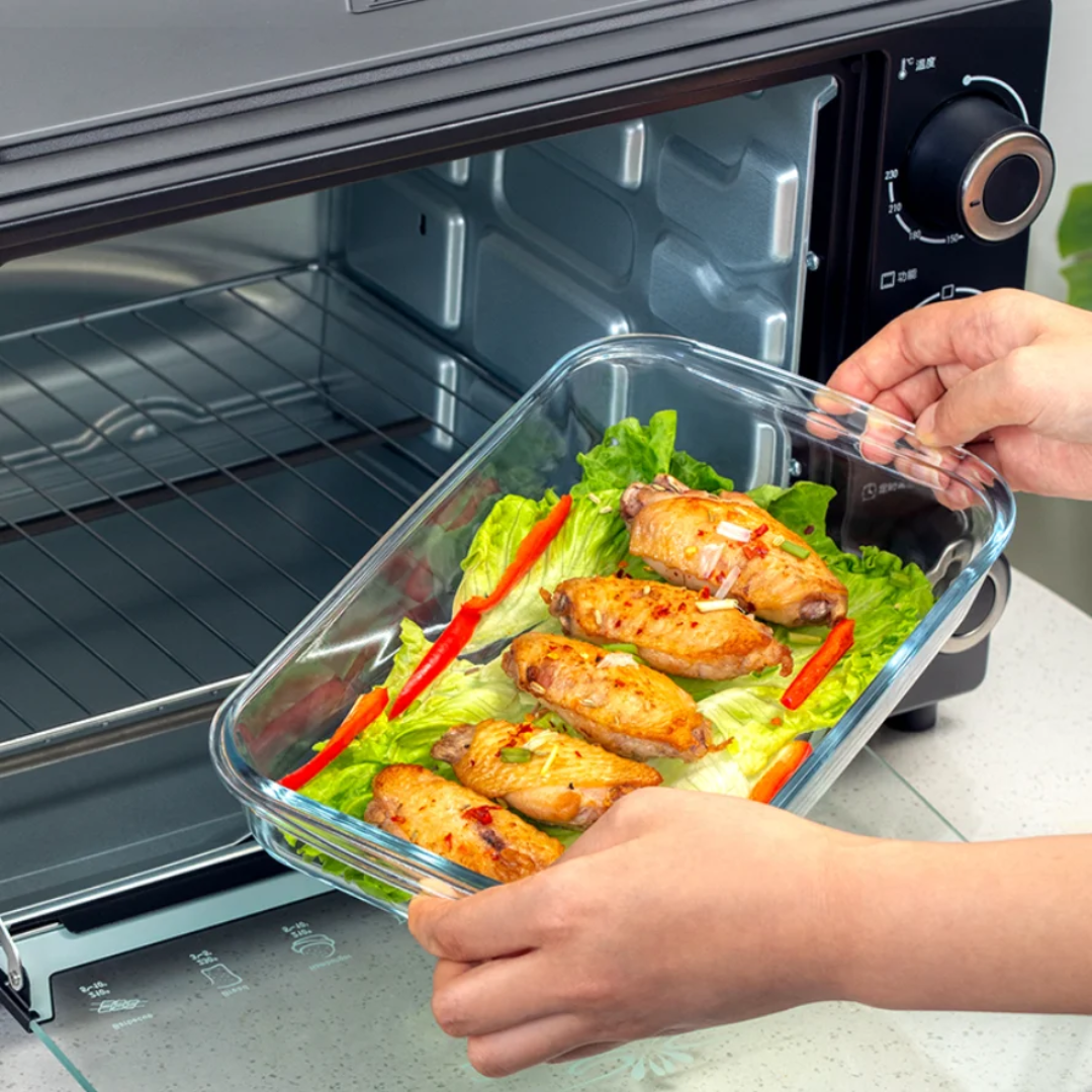 3pcs Baking & Microwaveable Glass Casserole Tins